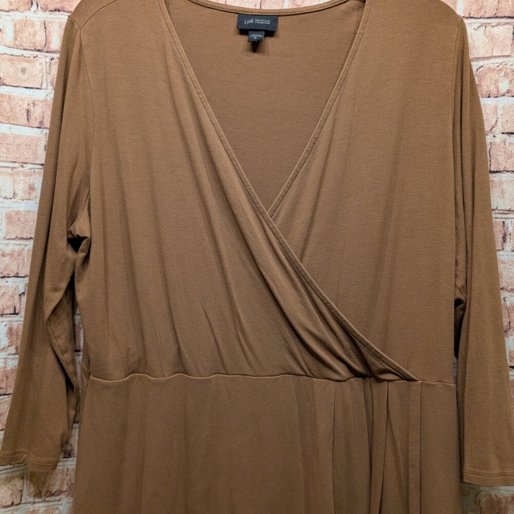 🧨🧨J. Jill Wearever Collection Blouse Crossover Wrap Size Medium - Picture 4 of 14